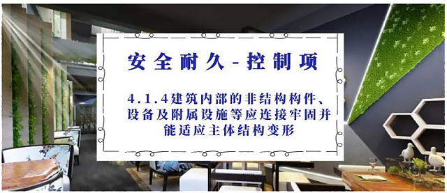 新國標(biāo)條文解讀：4.1.4建筑內(nèi)部的非結(jié)構(gòu)構(gòu)件、設(shè)備及附屬設(shè)施等應(yīng)連接牢固并能適應(yīng)主體結(jié)構(gòu)變形