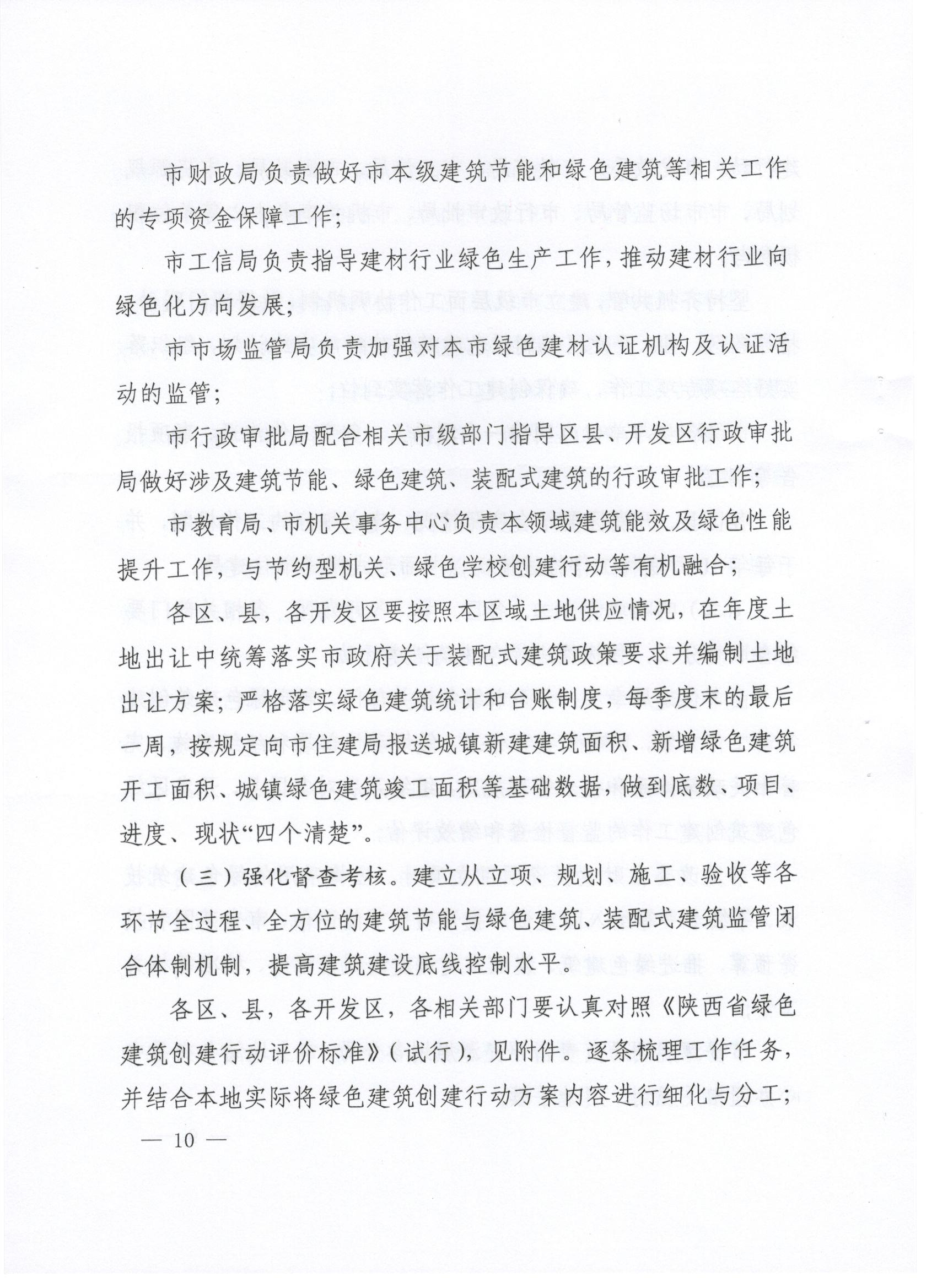 關(guān)于印發(fā)西安市綠色建筑創(chuàng)建行動(dòng)工作方案的通知